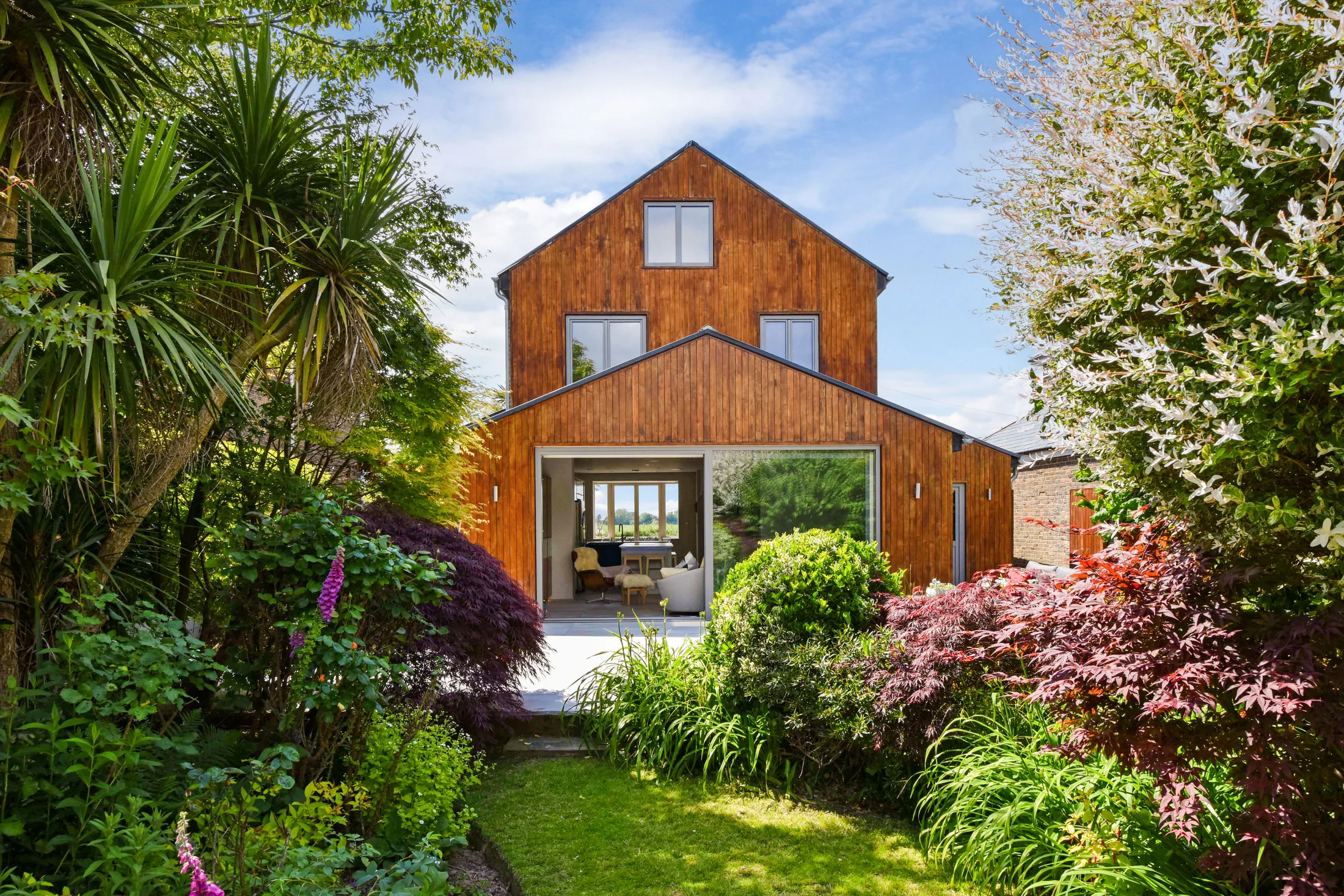 Highclear and its private mature garden close to Chichester Harbour